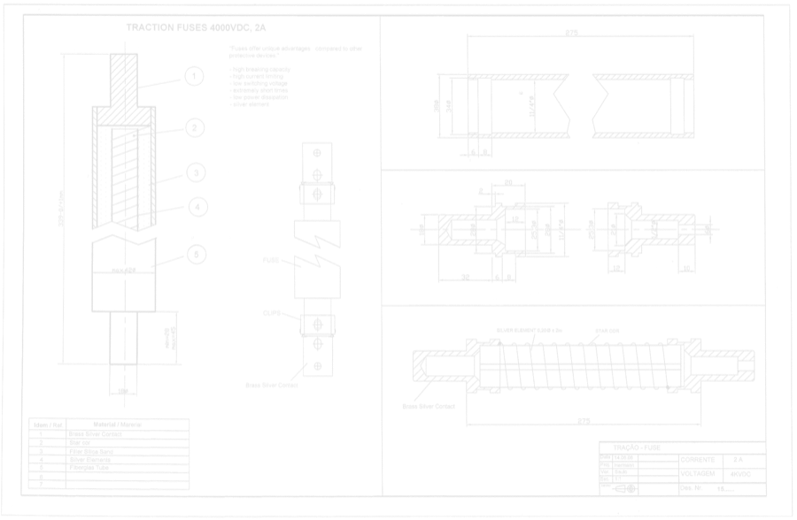DENCO traction fuse, 4000 VDC